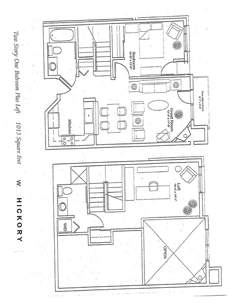 A floor plan of a two story residential property.